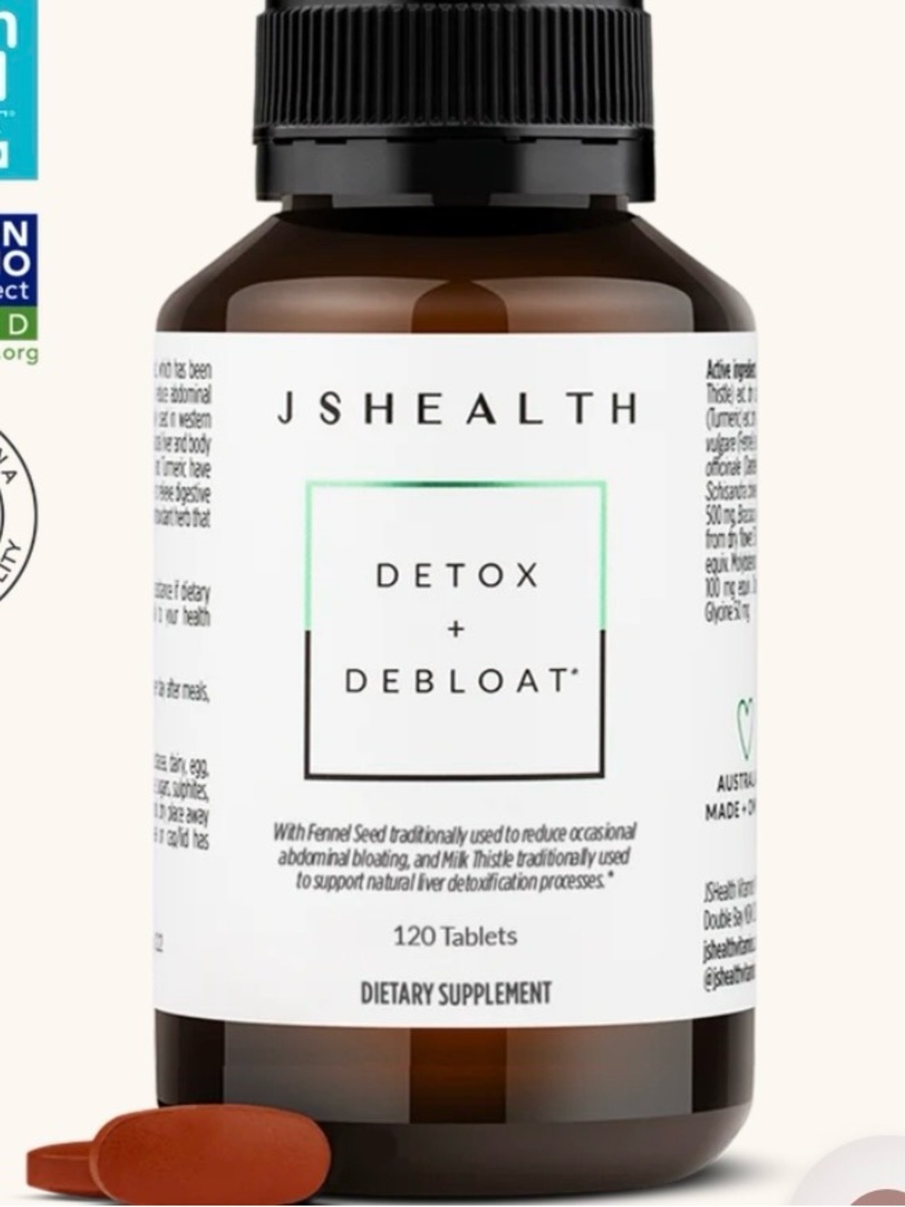 JSHealth Detox + Debloat Tablets — White - Picture 2 of 4